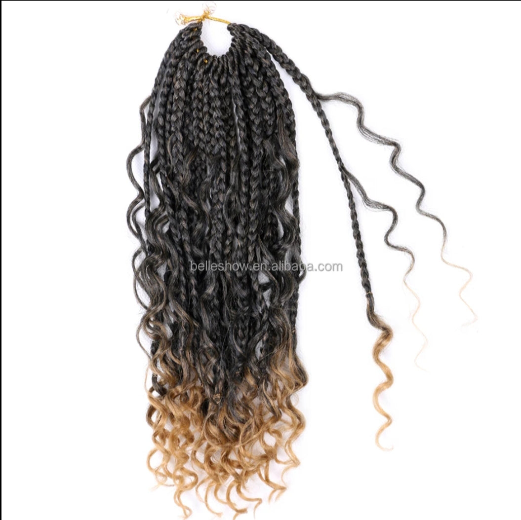 Bohemian  box braids-crochet