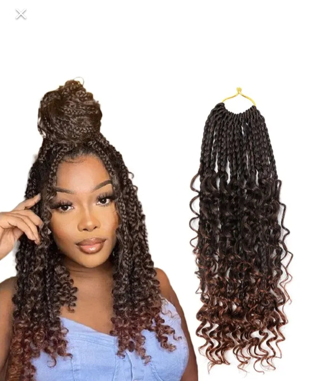 Bohemian  box braids-crochet