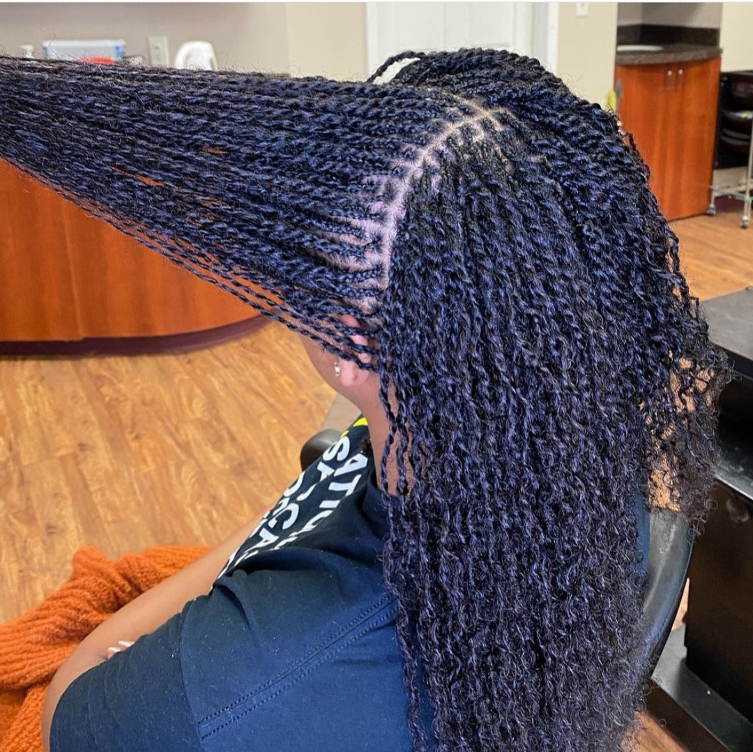 Pre stretched Afro kinky bulk 100g