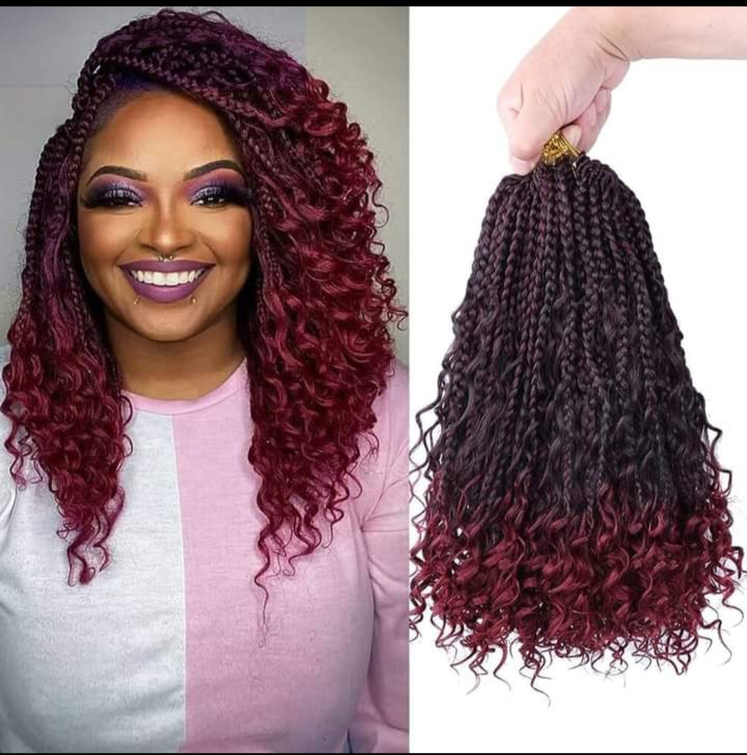 Bohemian  box braids-crochet
