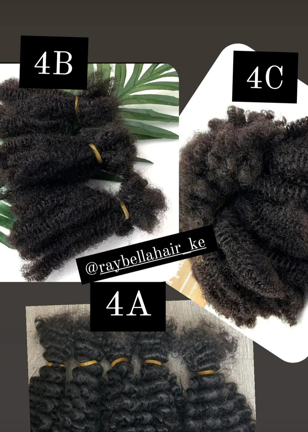Kinky curly human hair