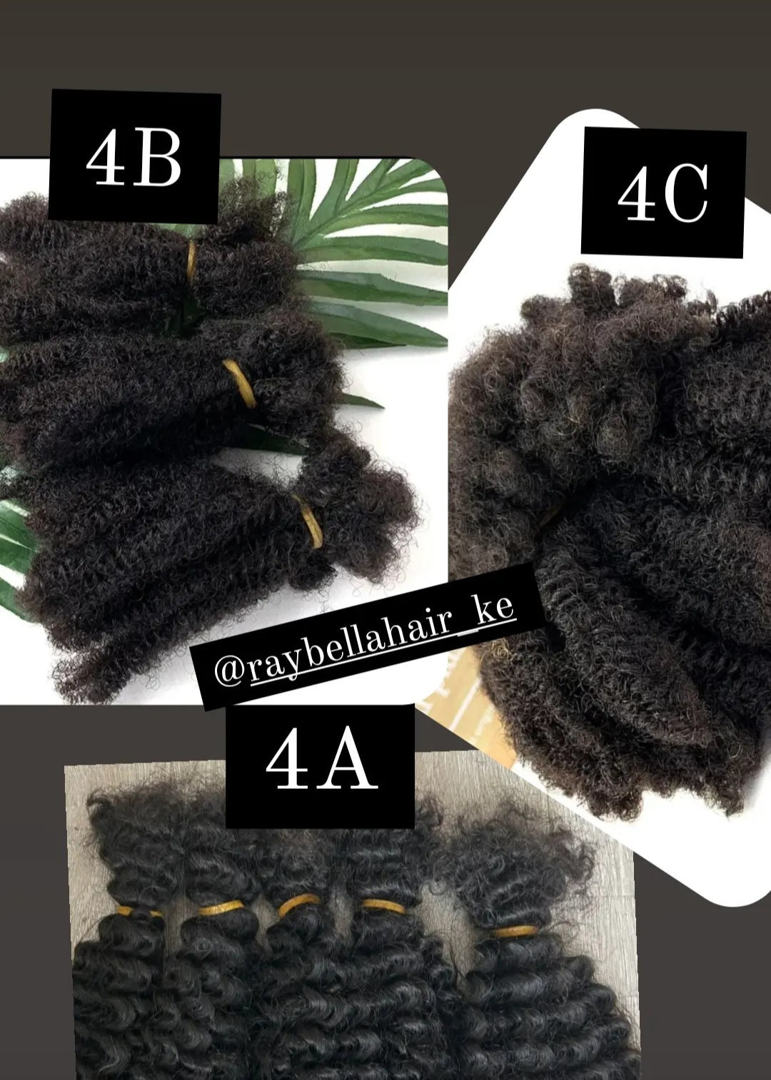 Kinky curly human hair