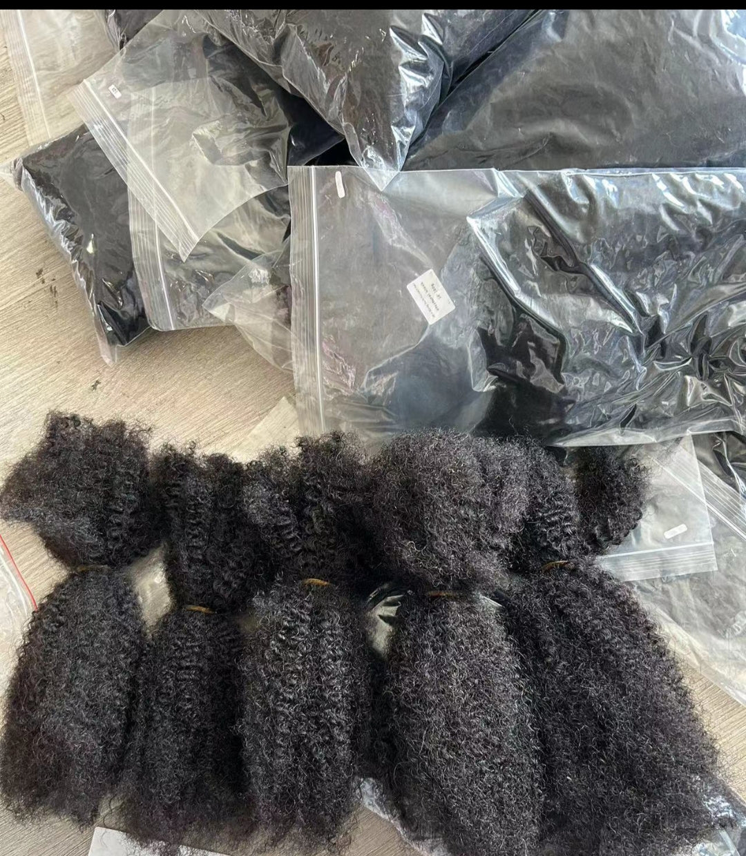 Kinky curly human hair