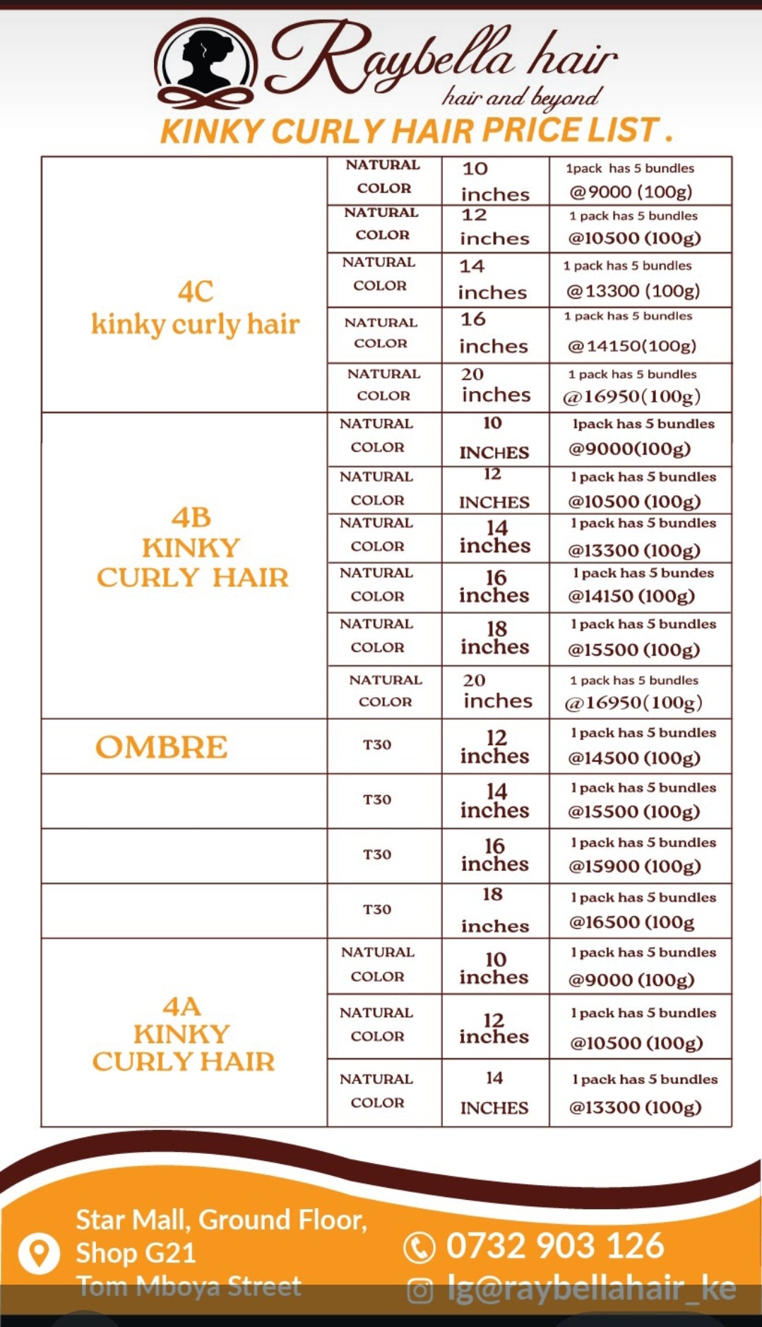 Kinky curly human hair