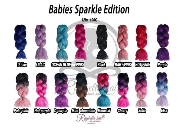 Babies sparkle braids