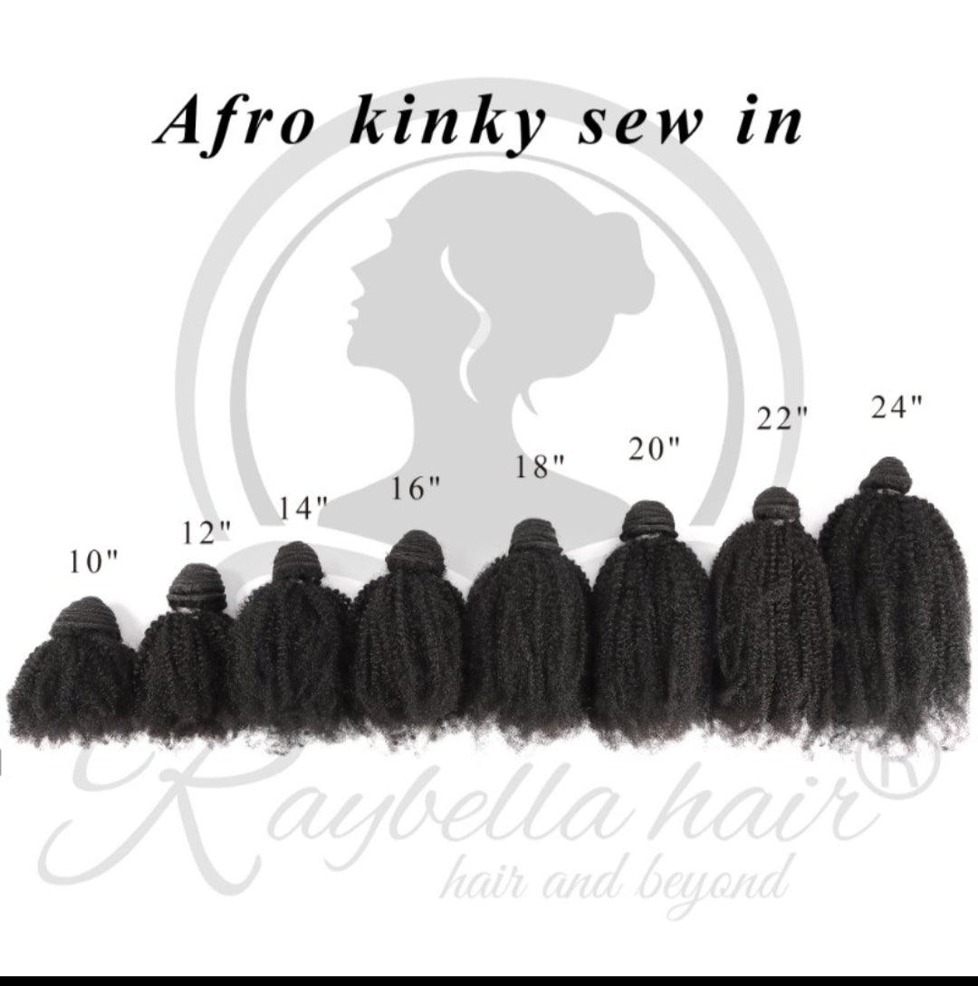 KINKY CURLY 4C SEW IN HUMAN HAIR BUNDLES