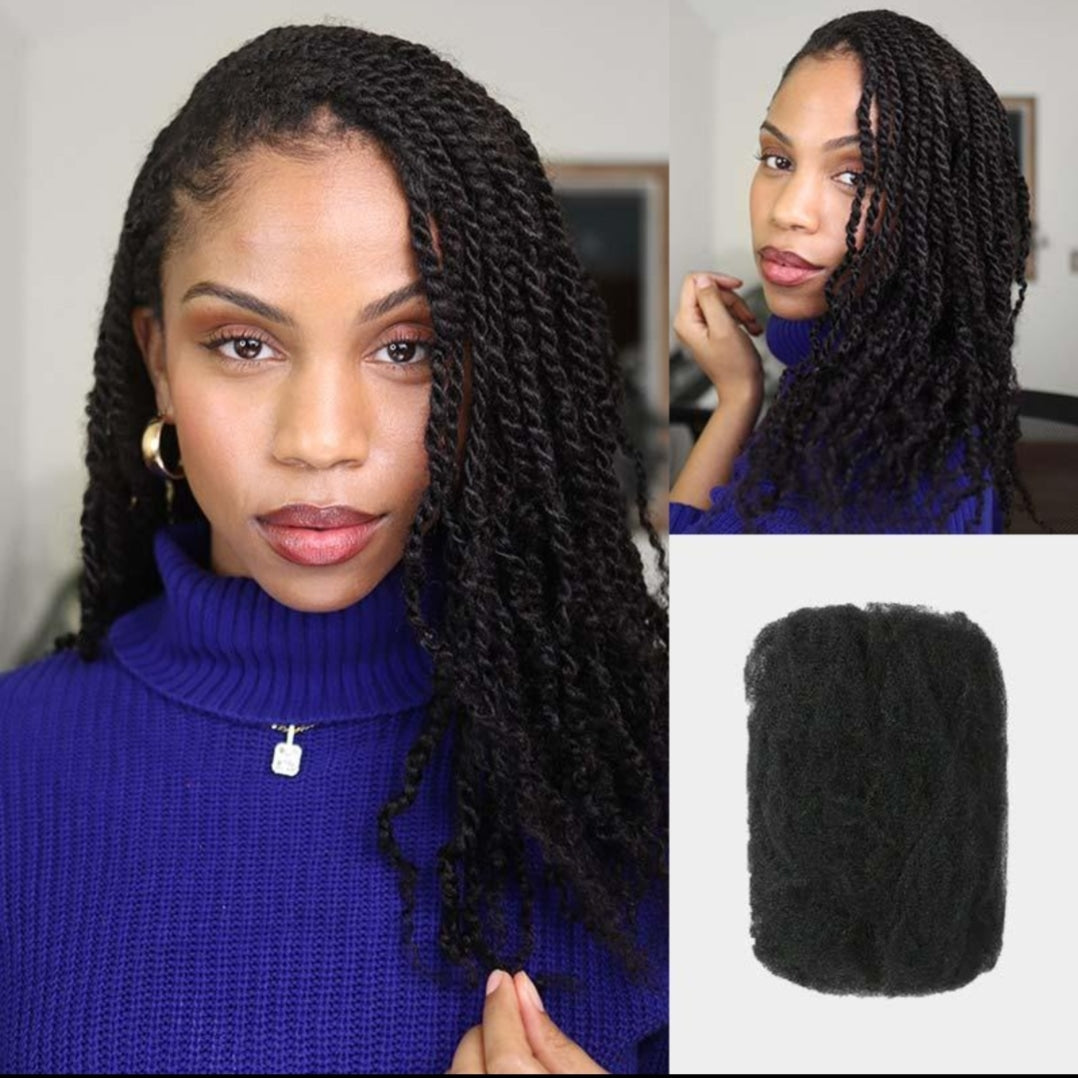 Afro bulk human hair
