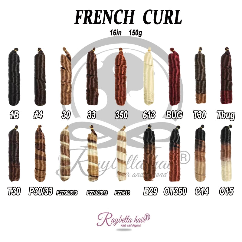 Short  French Curl 16 and 12 Inches