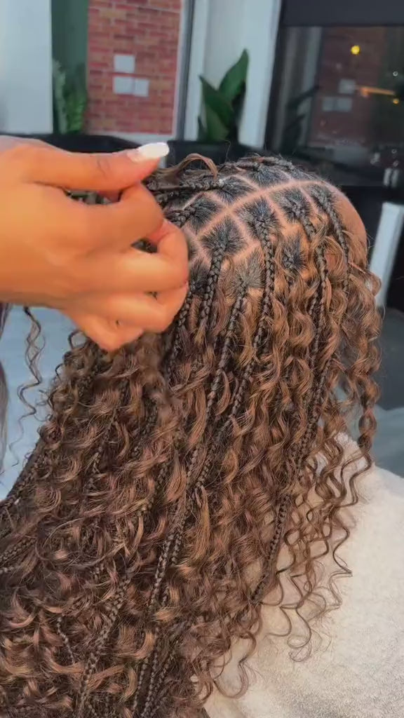 Boho human hair braids